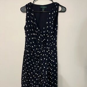 Navy Polka Dot Dress